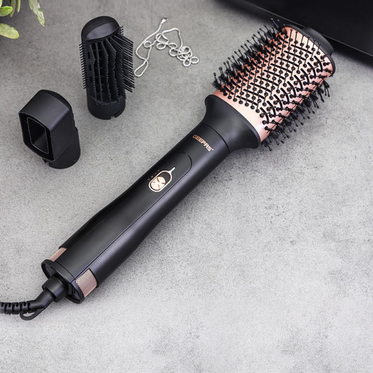 3-In-1 Hot Air Hair Styler, Brush and Blower In Rose Gold