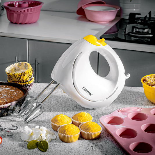 Electric Hand Mixer & Hand Blender Set - 2-In-1 Handheld Whisk and Immersion Blender