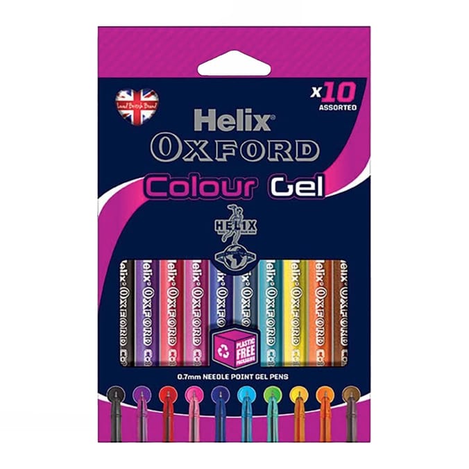 Helix Oxford Gel Pens 10 Pack