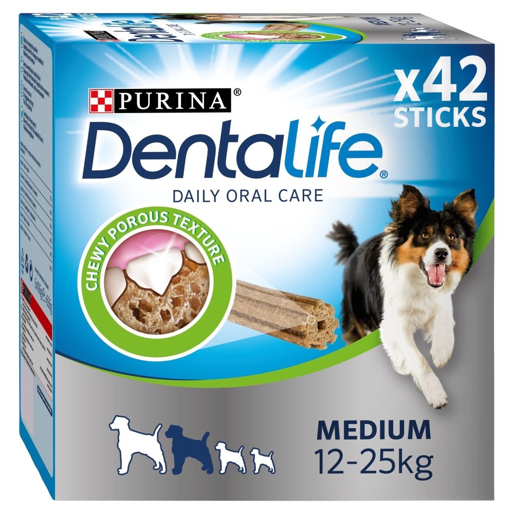 Dentalife Medium Dog Treat Dental Chew 42-Stick - Pack of 2