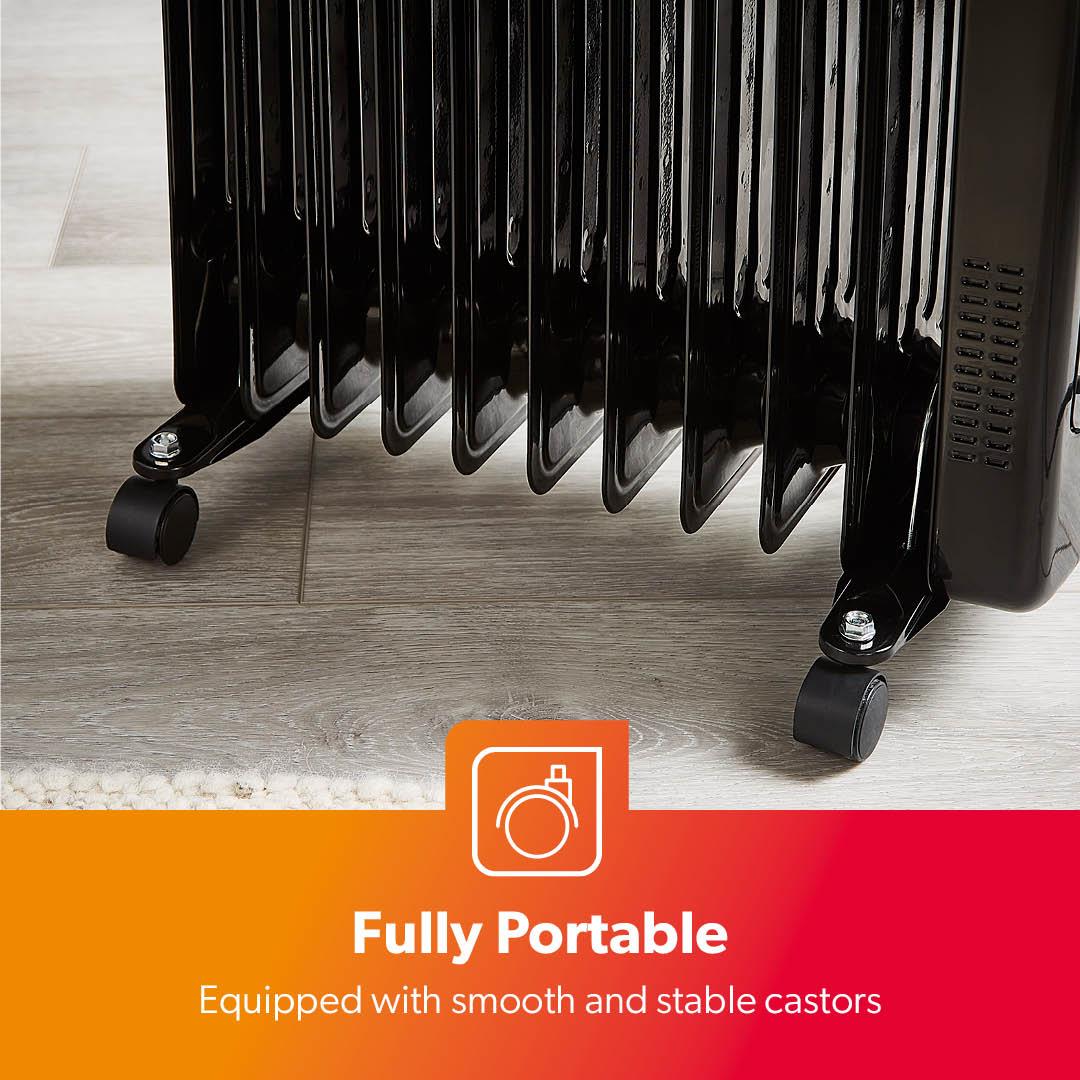 Oil-Filled Touchscreen Digital Oil-Filled Radiator Heater With Remote