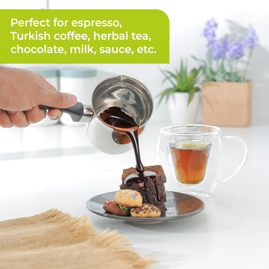 18oZ Stainless Steel Turkish Cezve Coffee and Tea Warmer