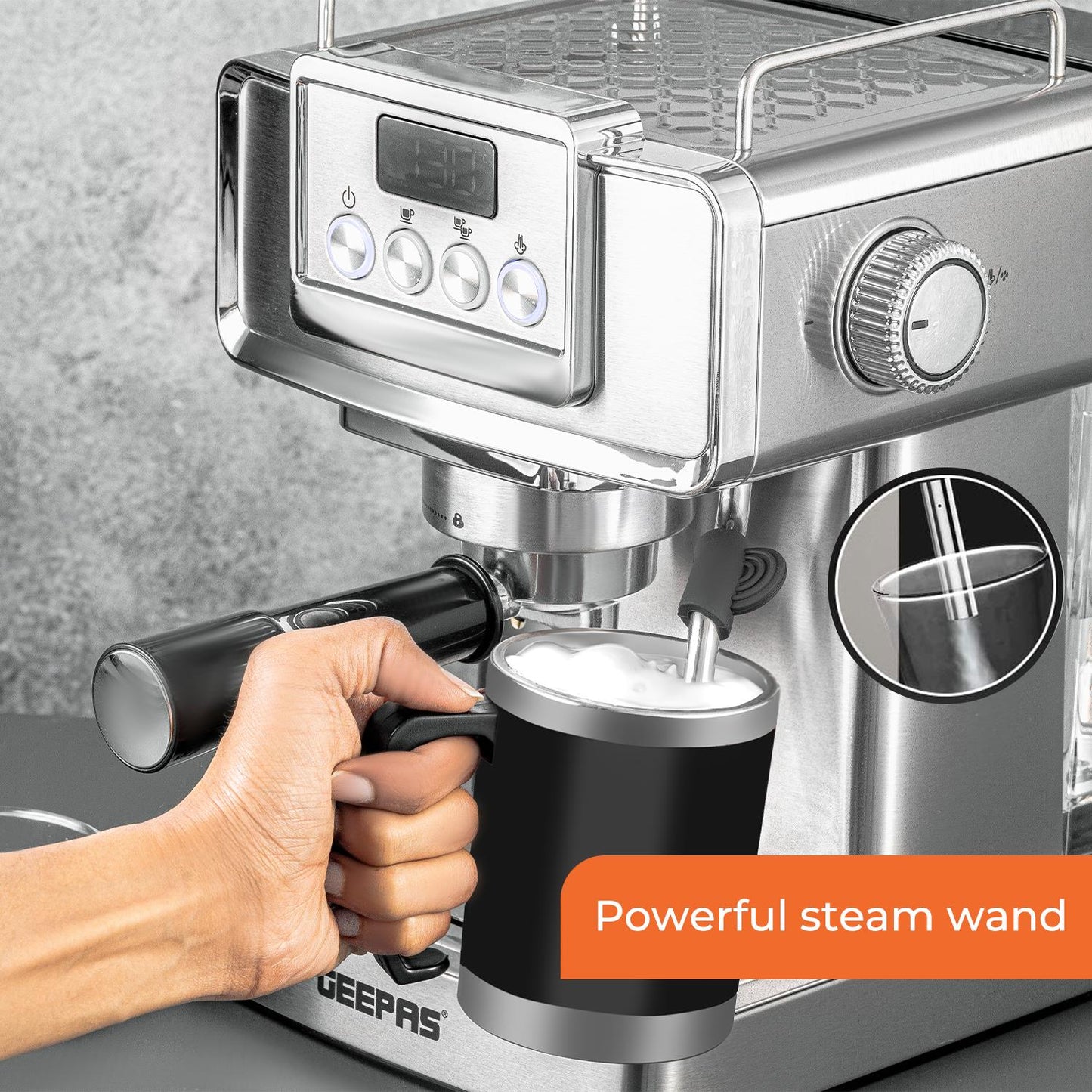 20-Bar Espresso Coffee Machine & 450W Coffee Grinder Combo