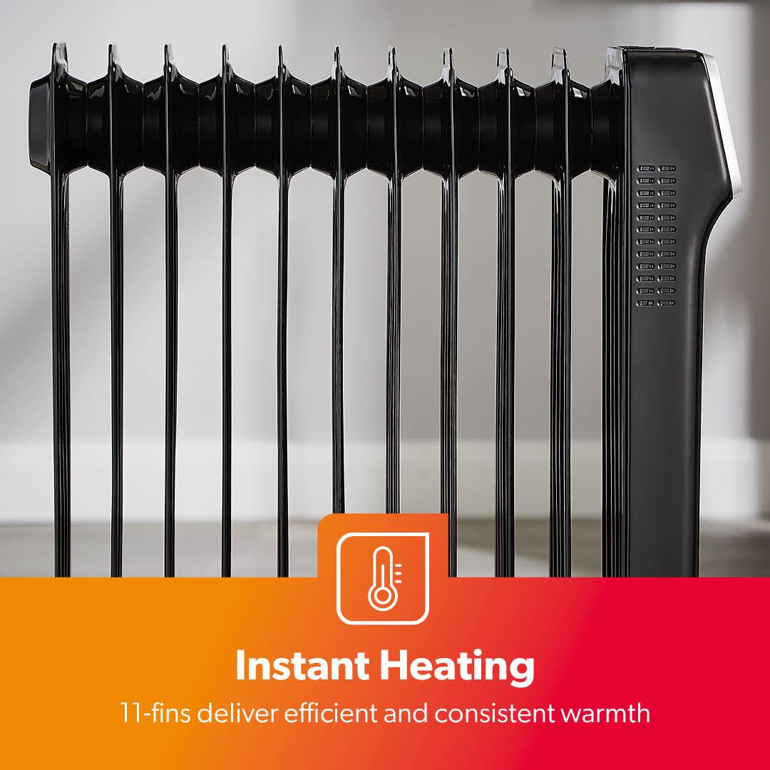 Oil-Filled Touchscreen Digital Oil-Filled Radiator Heater With Remote