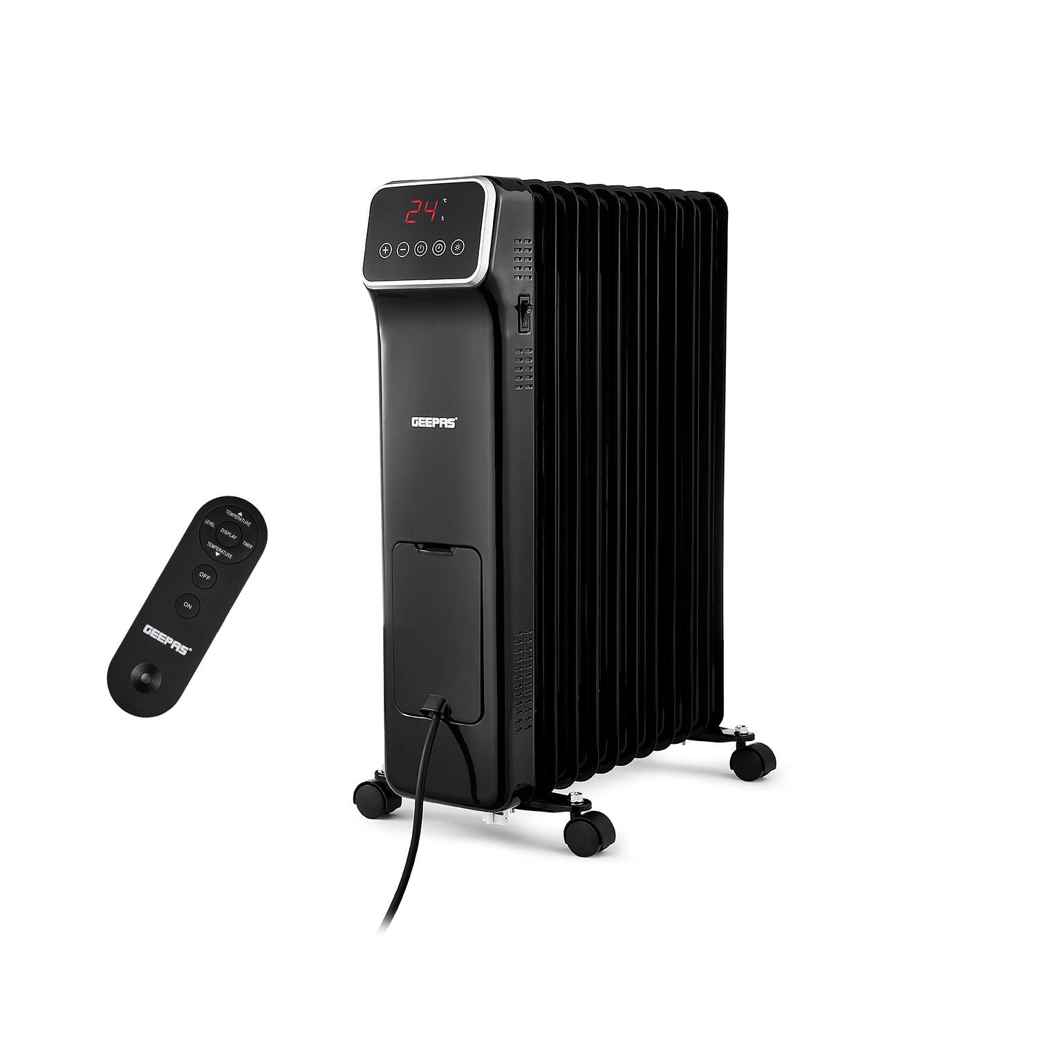 Oil-Filled Touchscreen Digital Oil-Filled Radiator Heater With Remote