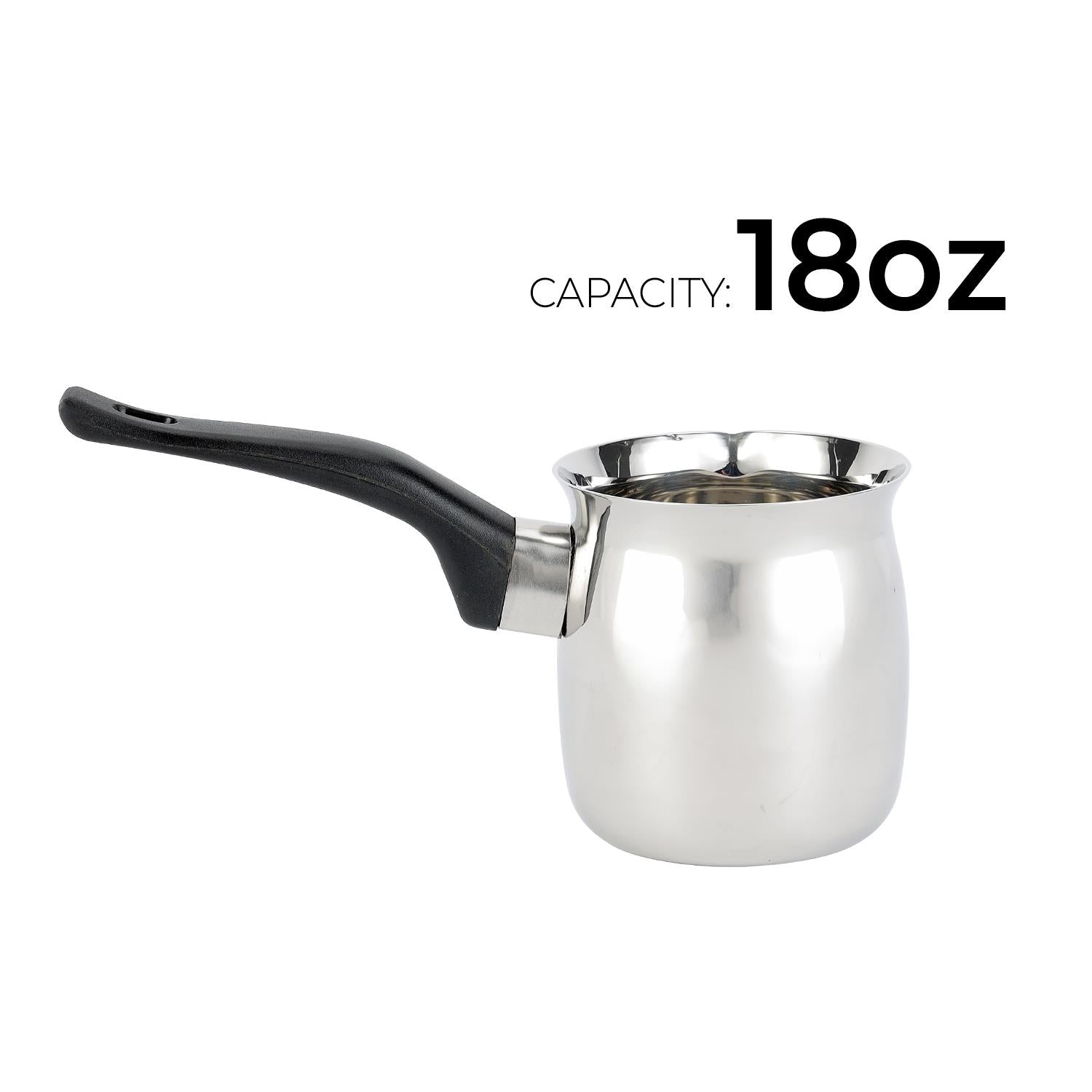 18oZ Stainless Steel Turkish Cezve Coffee and Tea Warmer
