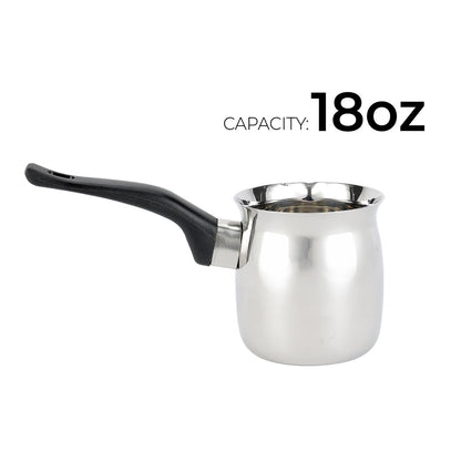 18oZ Stainless Steel Turkish Cezve Coffee and Tea Warmer