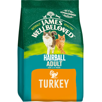 James Wellbeloved Turkey & Rice Cat Food Hairball