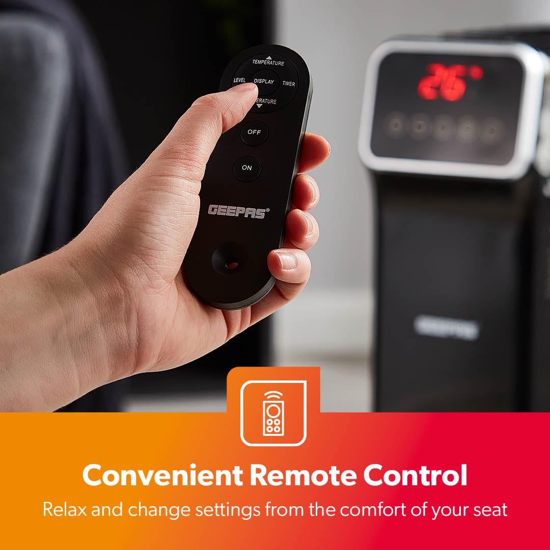Oil-Filled Touchscreen Digital Oil-Filled Radiator Heater With Remote