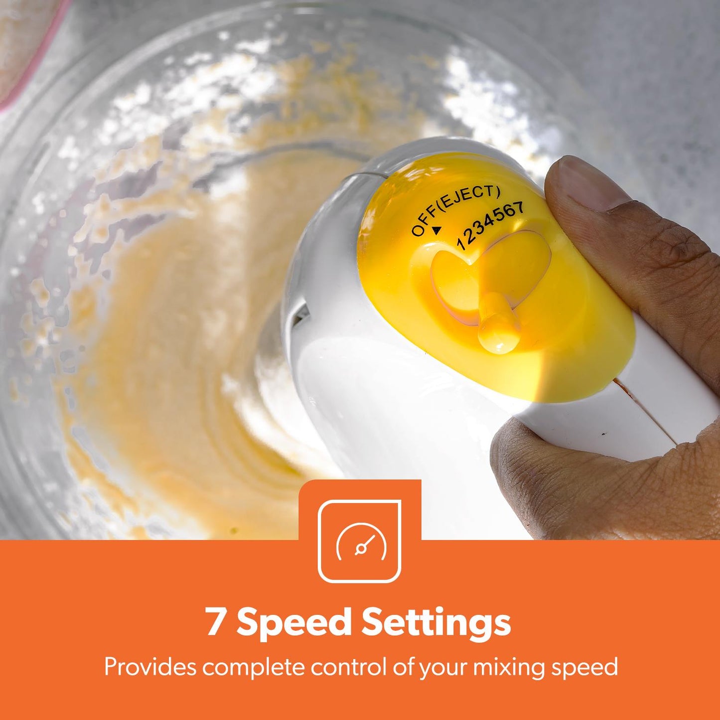 Electric Hand Mixer & Hand Blender Set - 2-In-1 Handheld Whisk and Immersion Blender