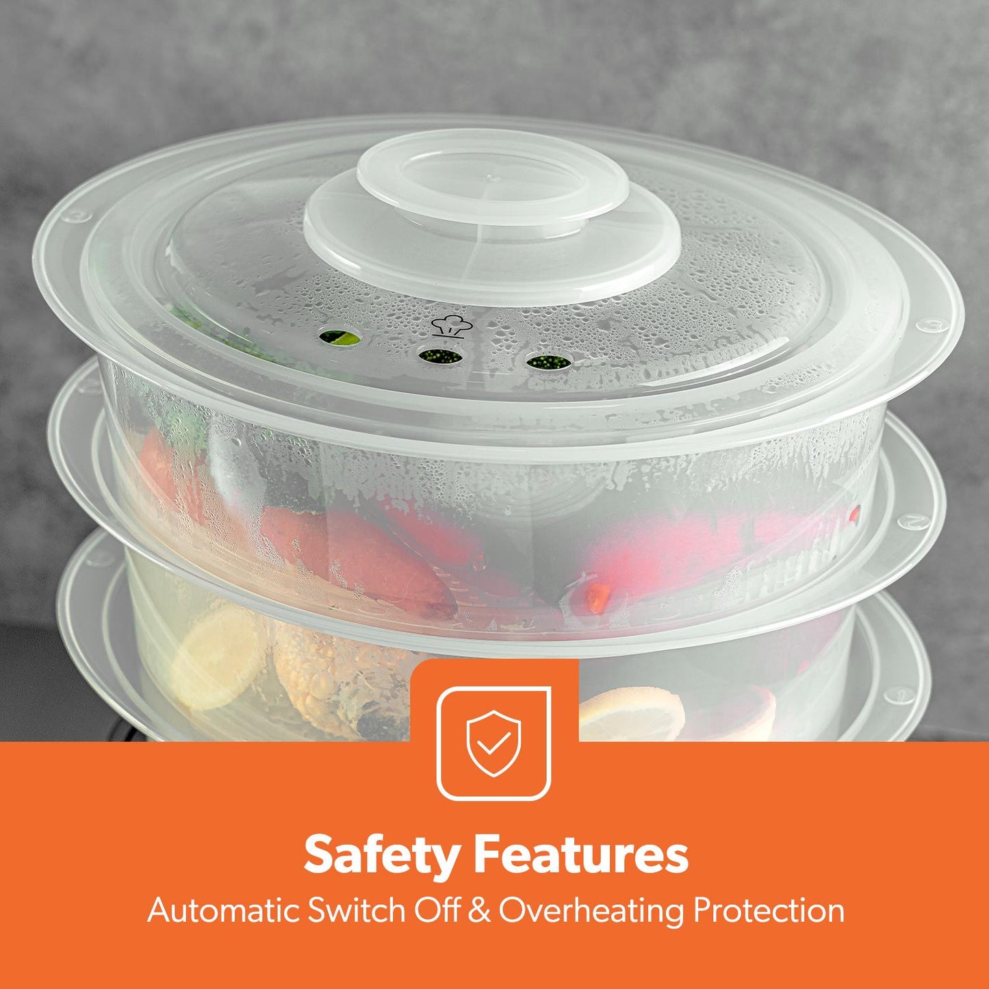 3-Tier Food Steamer & 1200W Compact Food Processor Set