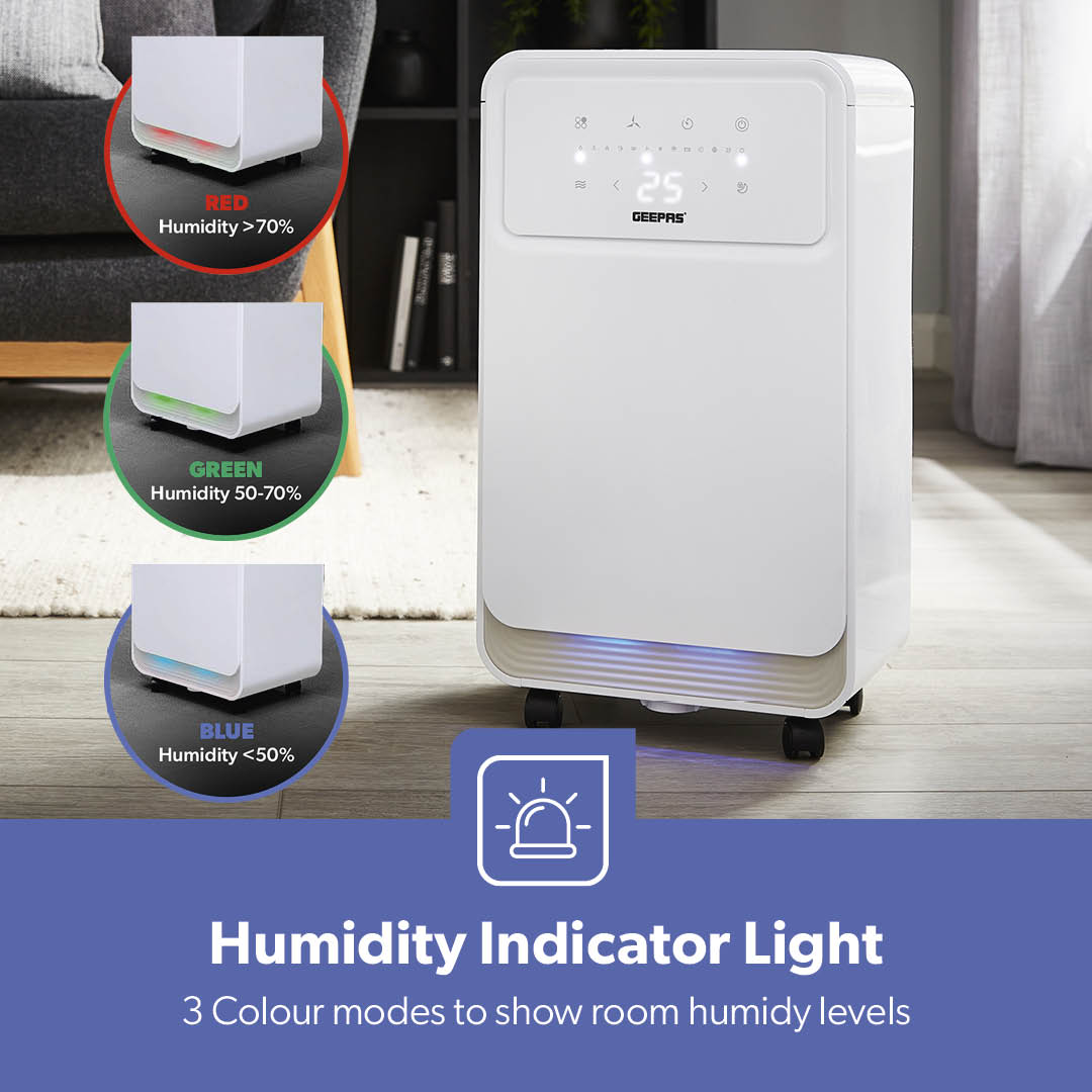 12L Low-Energy Dehumidifier Touchscreen Moisture Control