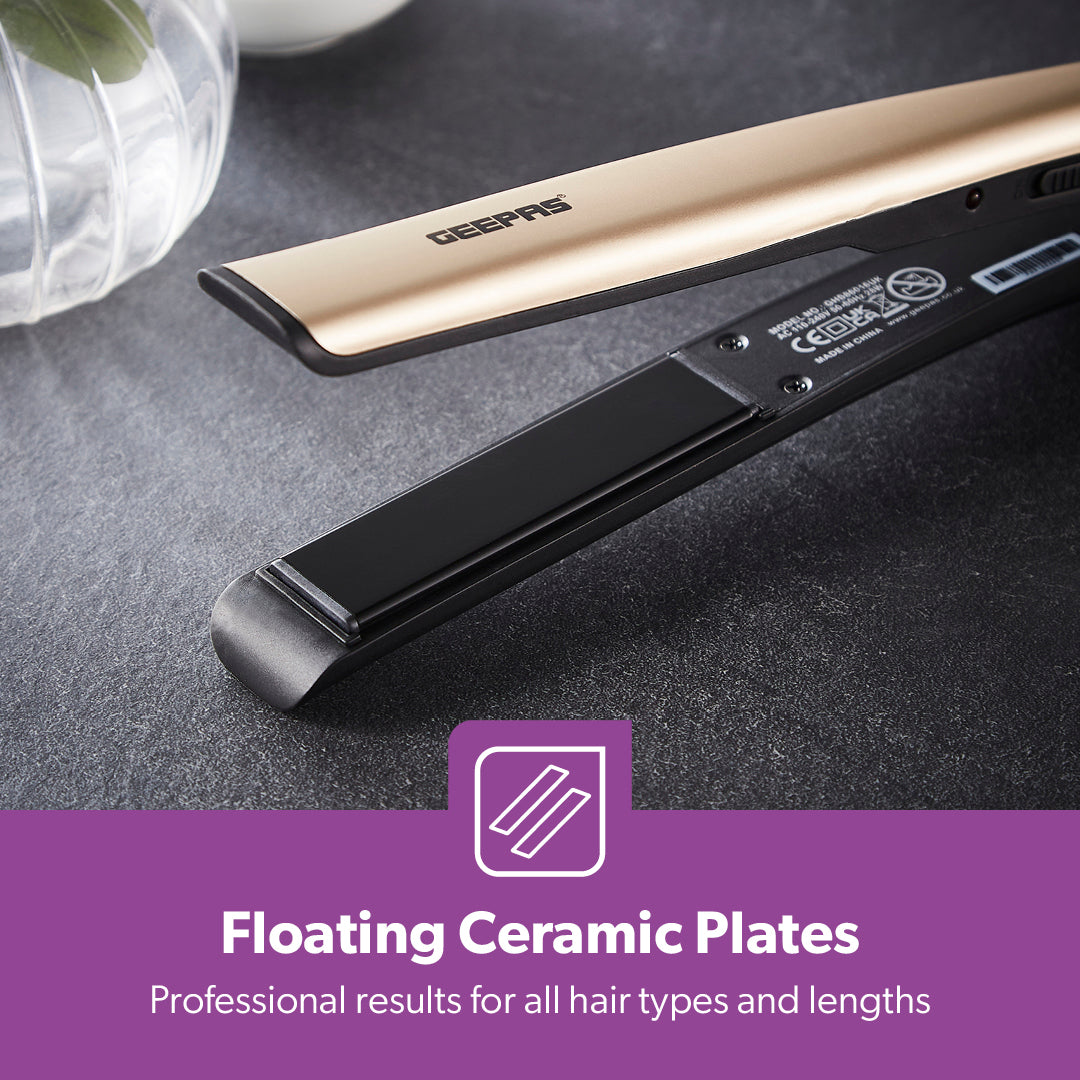 HeatProtect Ceramic Hair Straighteners 360° Swivel Cord