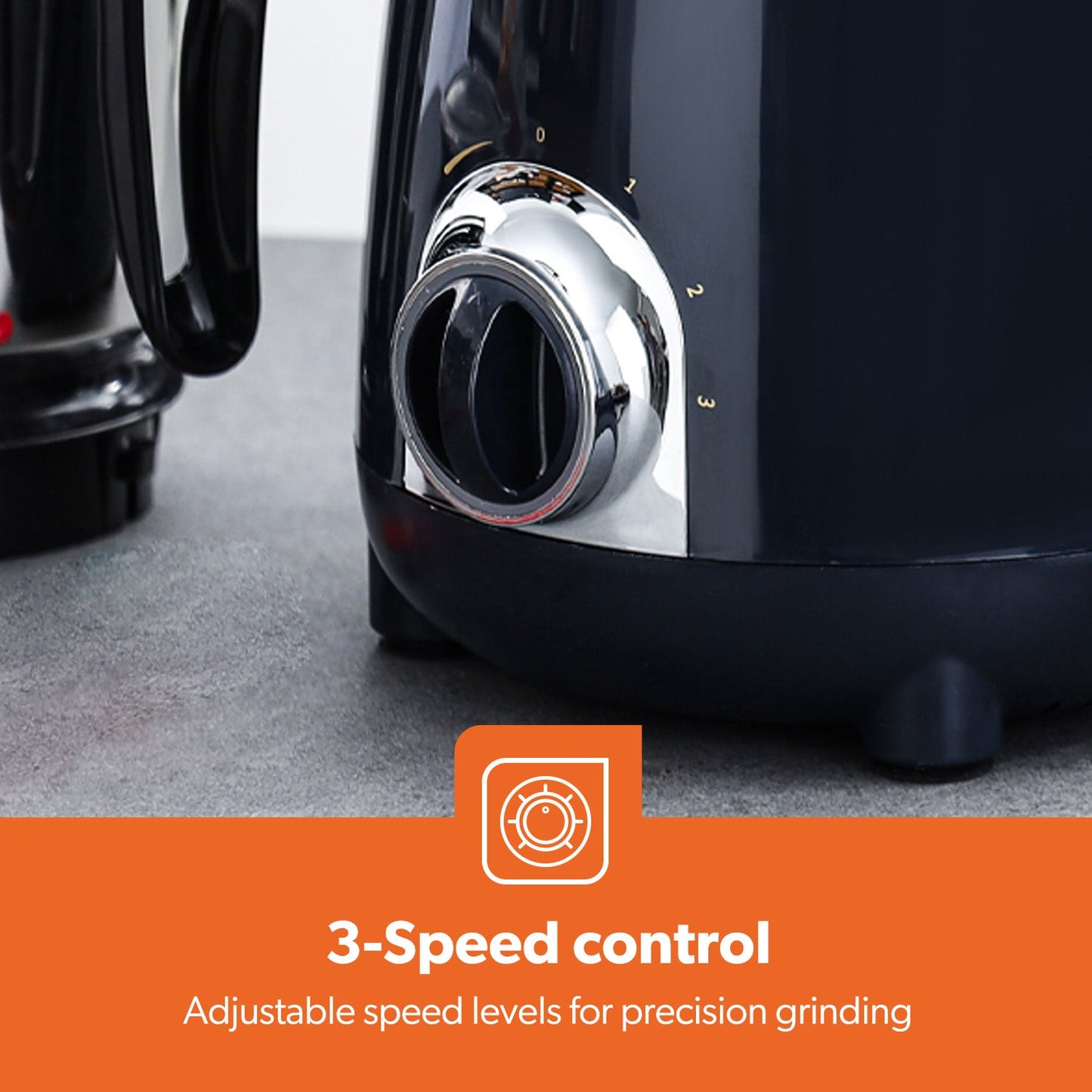 3-In-1 Navy Stainless Steel Wet and Dry Mixer Grinder 600W
