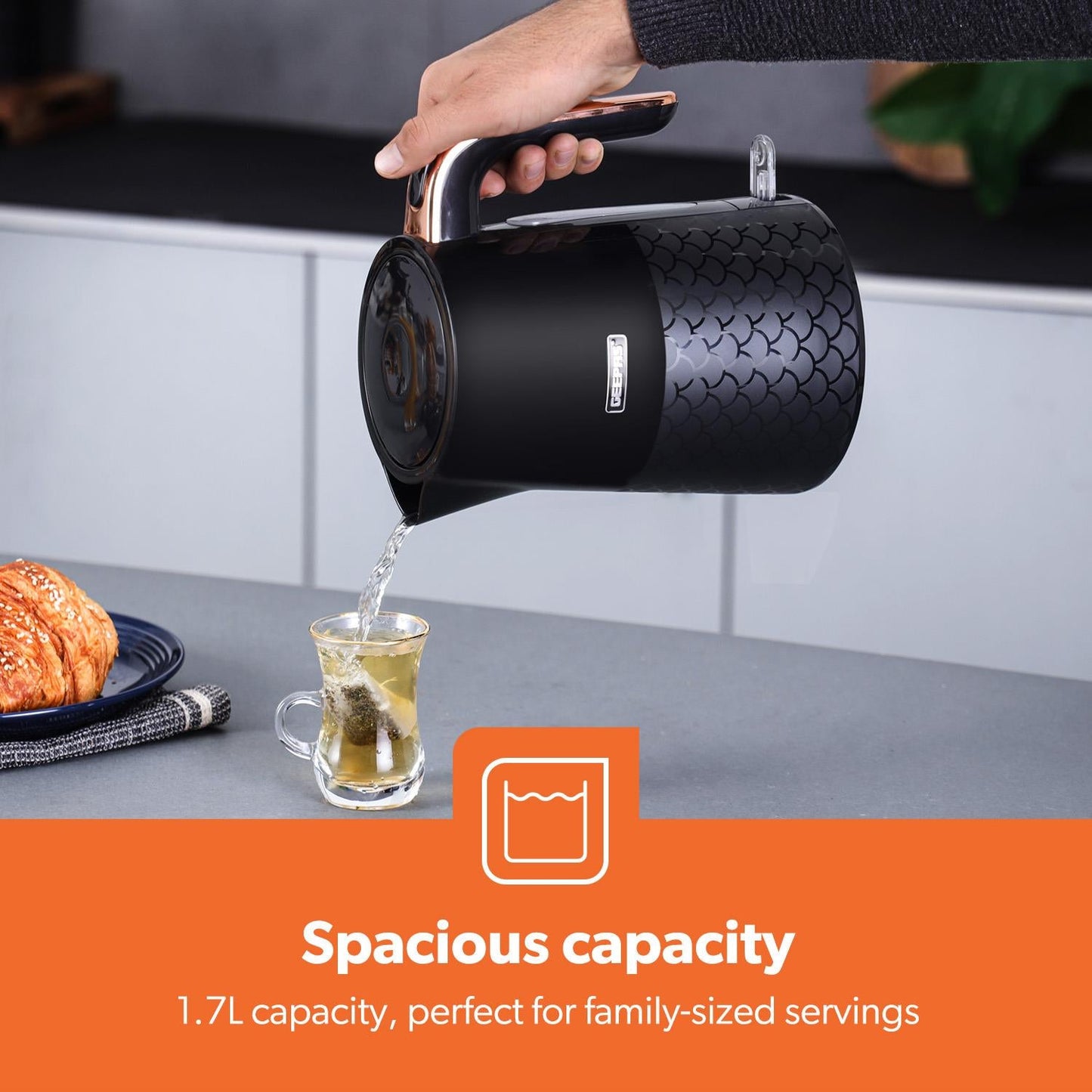 700W Solo Manual Microwave, 3kW 1.7L Kettle and 2-Slice Bread Toaster