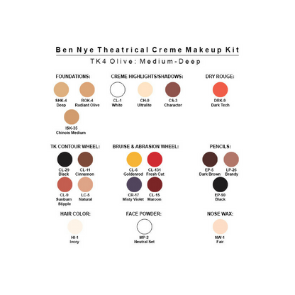 Ben Nye Theatrical Creme Kit